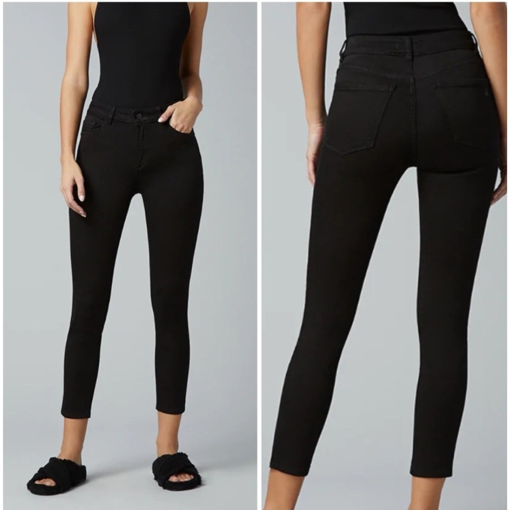 DL1961 Jeans Womens 27 Black Florence Instasculpt Cropped Skinny Mid Rise Denim‎